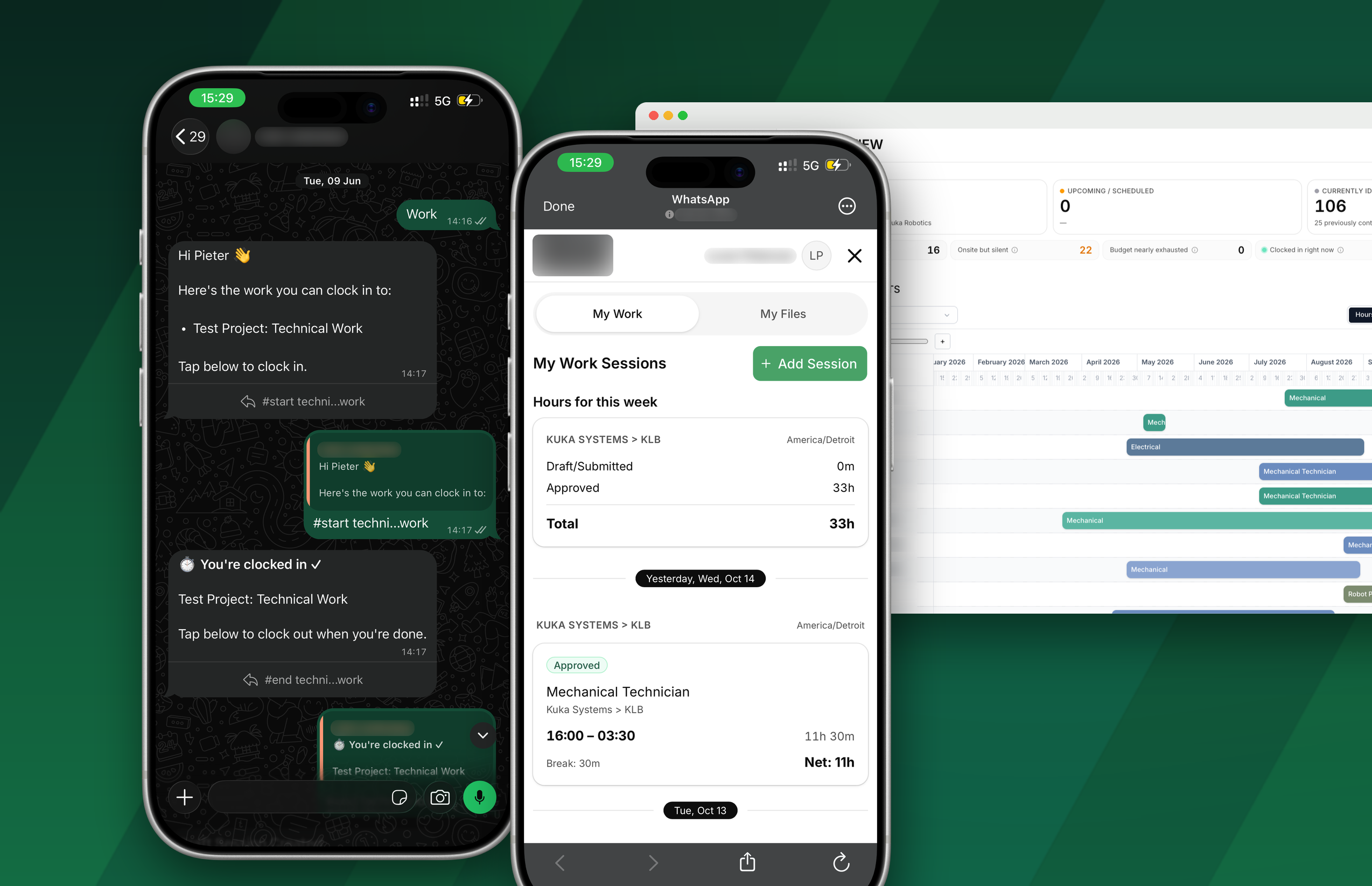 WhatsApp Staff Scheduling System